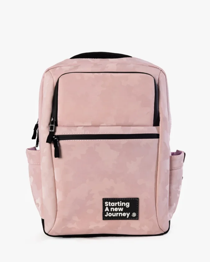 Morral Flock Camo Rosa Frente